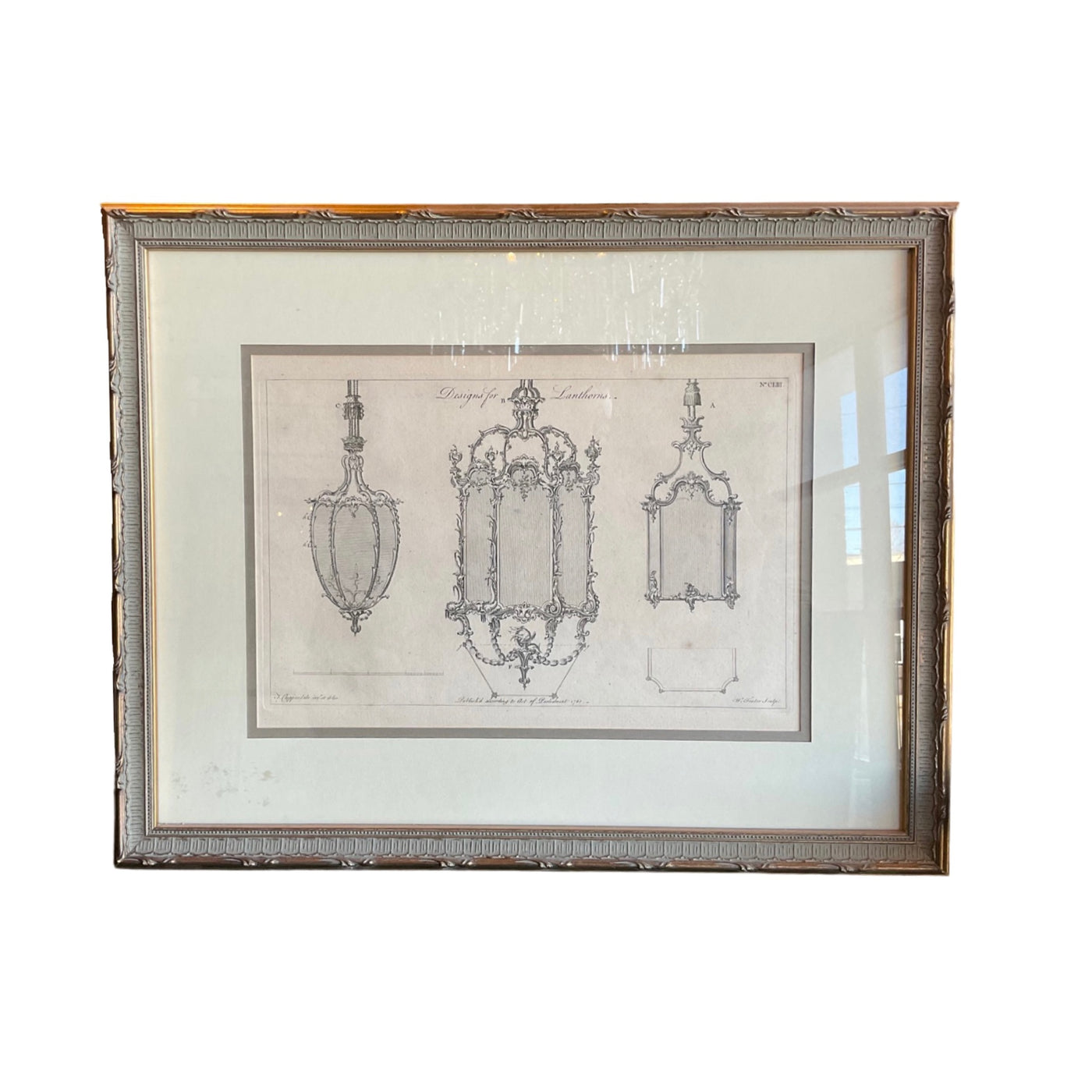 Antique French Architectural Framed Print (HD-6URE)