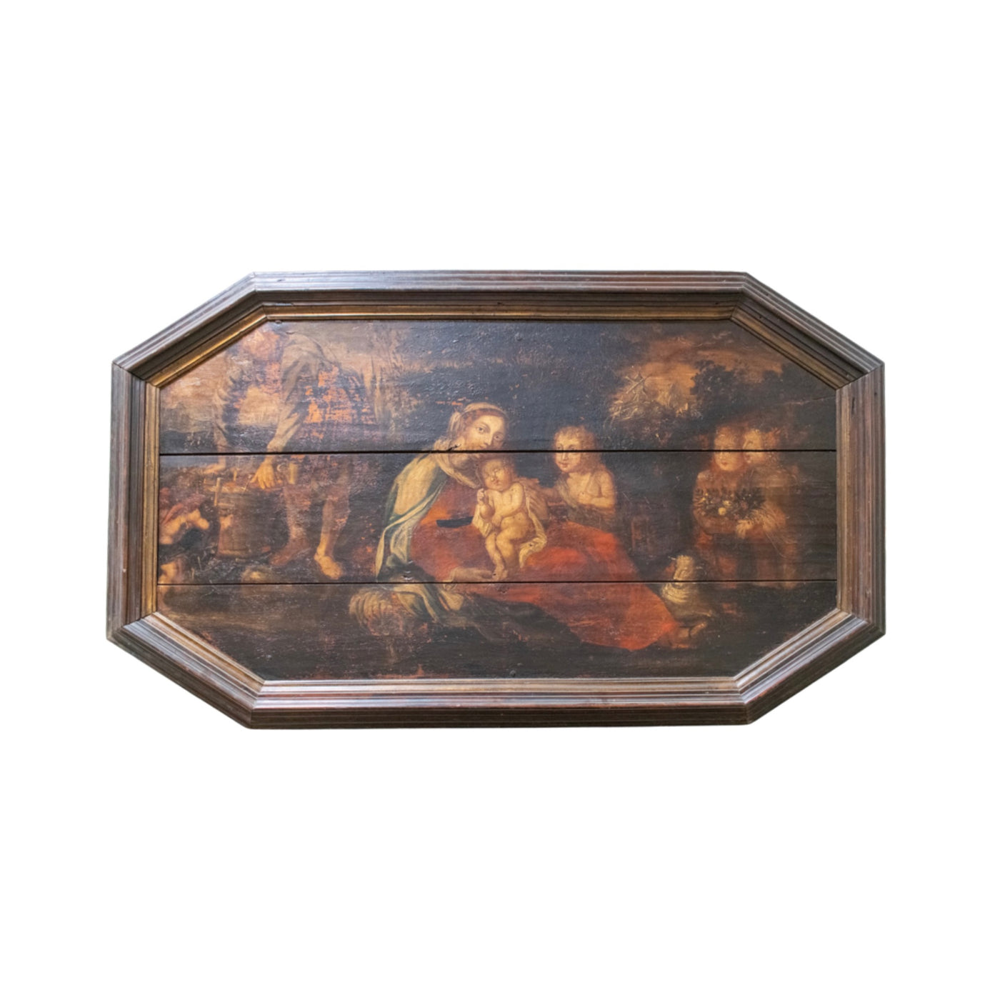 Antique Dutch Wooden Oil Painting (HD-X3231)