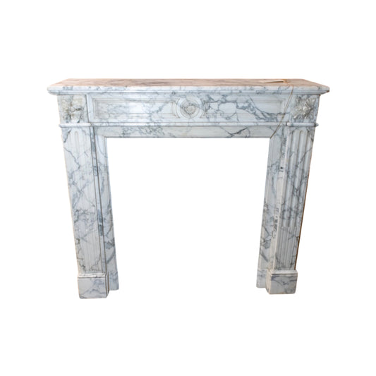 French Breche Marble Mantel
